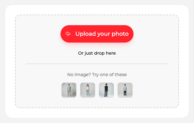 Upload photo interface